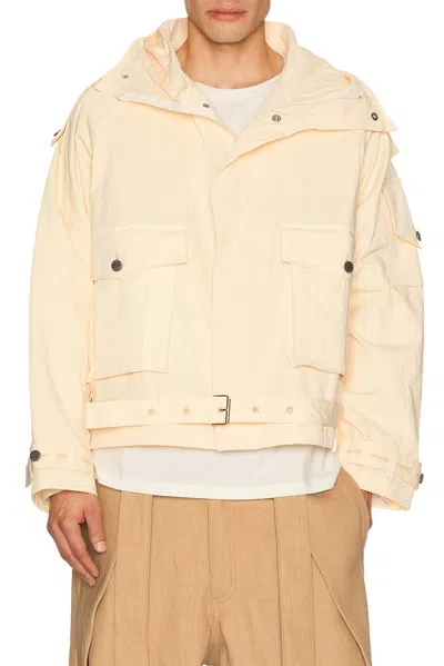 Art Community Anorak Japanese Nylon Jacket In Butter
