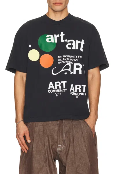 Art Community Community Tee In Black