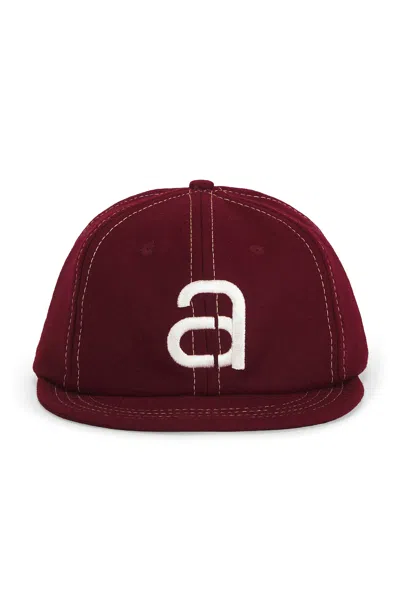 Art Community Wool Short Brim Cap In Maroon