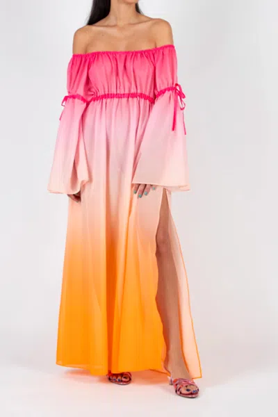 Art Dealer Dresses In Pink/orange