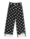 Art Dealer Polka-dot Trousers In Black