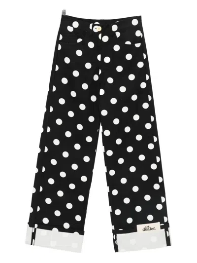 Art Dealer Polka-dot Trousers In Black