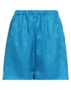 Art Dealer . Woman Shorts & Bermuda Shorts Azure Size S Silk In Blue