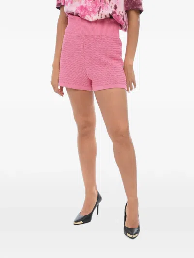 Art Essay Lucy High-waist Crochet Shorts In Pink