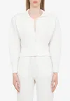 Art Essay White Knitted Cardigan White Knitted Cardigan In White