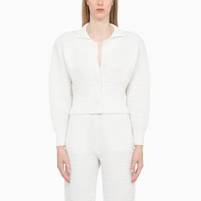 ART ESSAY ART ESSAY WHITE KNITTED CARDIGANWHITE KNITTED CARDIGAN