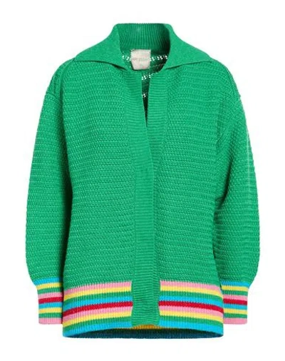 Art Essay Woman Cardigan Light Green Size S Cotton