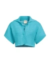 Art Essay Woman Cardigan Turquoise Size Xs Cotton In Blue