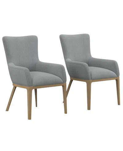 A.r.t. Furniture Loft 2-pc. Fabric Upholstered Arm Chair Set In Gray