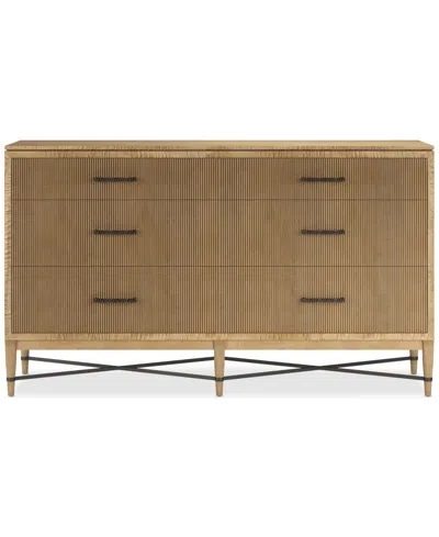 A.r.t. Furniture Loft 21.5" Wood 6-drawer Dresser In Brown