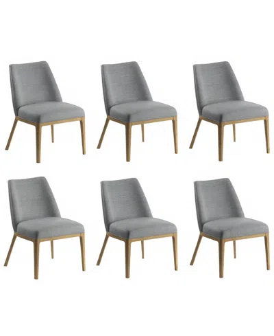A.r.t. Furniture Loft 6-pc. Fabric Upholstered Side Chair Set In Gray