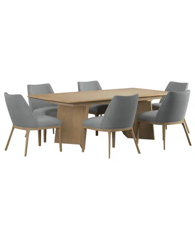 A.r.t. Furniture Loft 7-pc. Wood Rectangle Dining Set (table, And 6 Side Chairs) In Multi
