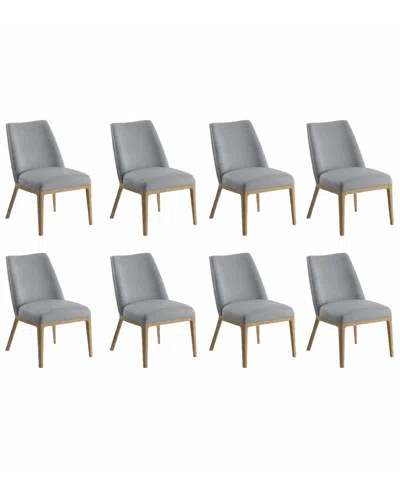 A.r.t. Furniture Loft 8-pc. Fabric Upholstered Side Chair Set In Gray