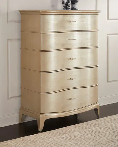 A.r.t. Furniture Maren Five-drawer Chest In Gold