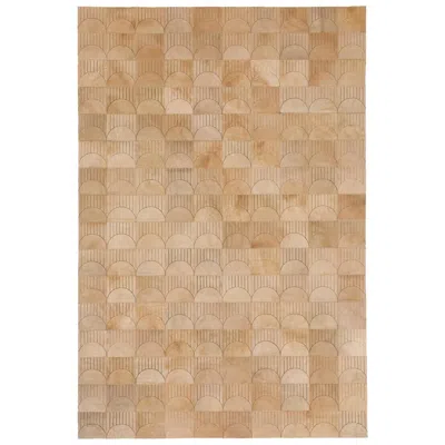 Pre-owned Art Hide Alluring Customizable Sol Biscotti Cowhide Area Floor Rug Xx-large In Sand