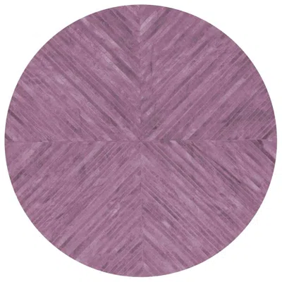 Pre-owned Art Hide Amethyst Round Customizable La Quinta Amethyst Cowhide Area Floor Rug Medium In Purple