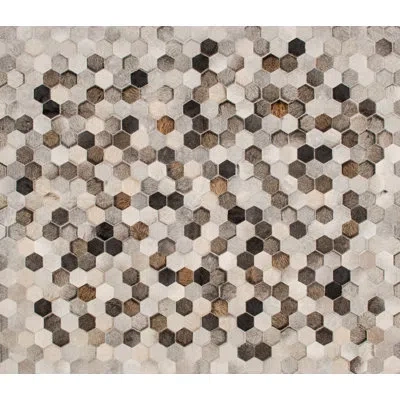 Art Hide Angulo Geometric Flatweave Cowhide Brown/gray Area Rug In Brown;gray