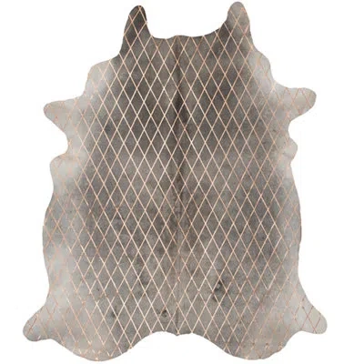 Art Hide Arlequin Cowhide Gray/tan Area Rug In Tan;gray