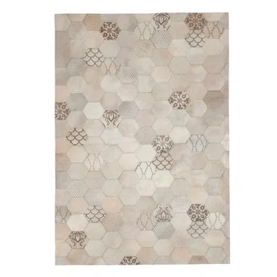 Art Hide Atomo Cowhide Gray/cream Rug In Gray;cream