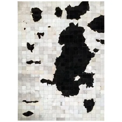 Pre-owned Art Hide Black & White Fun, Customizable Dalmata Cowhide Area Floor Rug Xxlarg