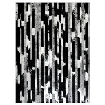 Pre-owned Art Hide Black, Speckled And Gray Customizable Cojonudo Cowhide Area Floor Rug Large