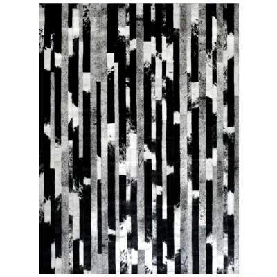 Pre-owned Art Hide Black, Speckled And Gray Customizable Cojonudo Cowhide Area Floor Rug X-large