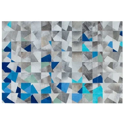 Art Hide Cowhide Area Rug In Blue