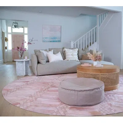 Art Hide Cowhide Area Rug In Pink
