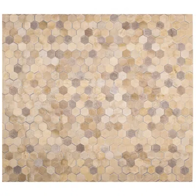 Pre-owned Art Hide Cream Customizable Angulo Cowhide Area Floor Rug X-large In White