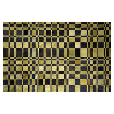 Pre-owned Art Hide Electric Geometry In Motion Visiona Chartruese Customizable Rectangle In Xxl In Black