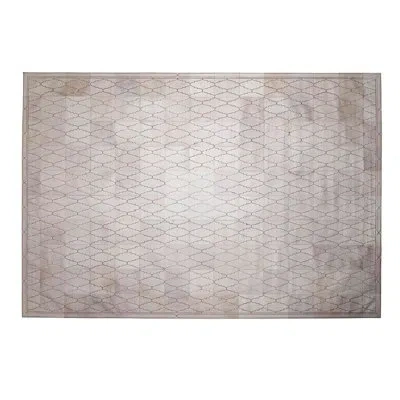 Art Hide Exotico Rectangle 4'6" X 5'9" Cowhide Geometric Area Rug In Beige/brown In Brown;beige