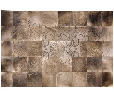 Art Hide Filigrano Rectangle 5'3" X 6'7" Cowhide Southwestern In Brown