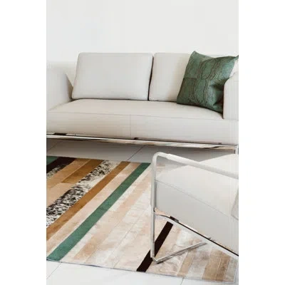 Art Hide Geometric Cotton Beige Rug
