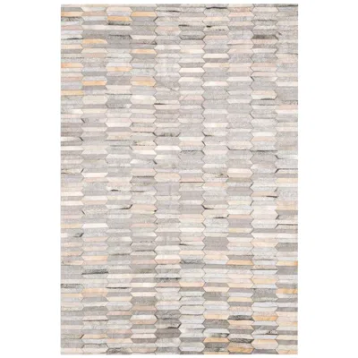 Pre-owned Art Hide Gray Olio Small Cowhide & Viscose Area Floor Rug Small