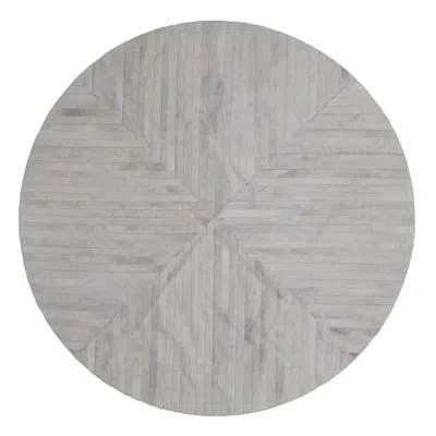 Art Hide La Quinta Striped Flatweave Leather Gray Indoor/outdoor Area Rug