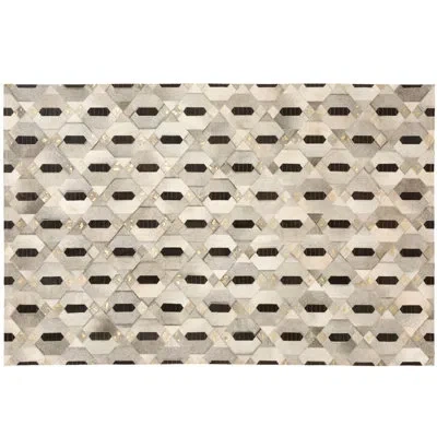 Art Hide Linaje Rug In Gray And Gold