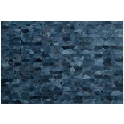Art Hide One-of-a-kind Rectangle  Cowhide Area Rug In Blue