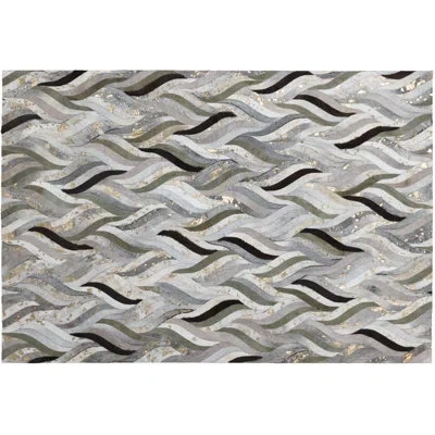 Art Hide One-of-a-kind Rectangle  Cowhide Area Rug In Green