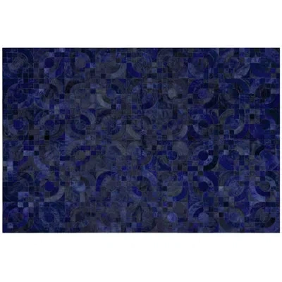 Art Hide Optico Geometric Midnight Blue/black Area Rug In Midnight Blue,black