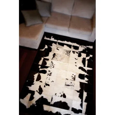 Art Hide Rompecabeza Rug In Black;cream