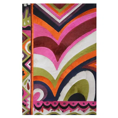 Pre-owned Art Hide Sasha Bikoff X  Customizable Cowhide Bohemian Rhapsody Tapestry In Pink