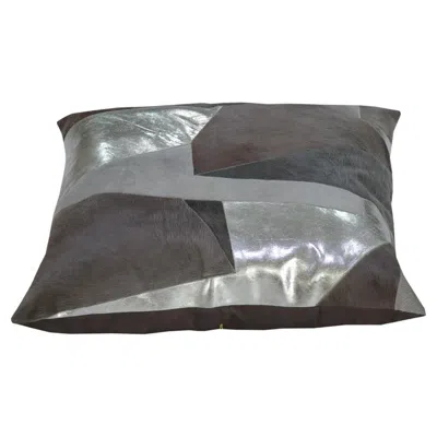 Pre-owned Art Hide Sasha Bikoff X  Silver Fragments Cushion