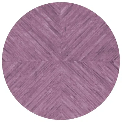 Pre-owned Art Hide Stunning Classic Customizable La Quinta Amethyst Cowhide Area Floor Rug Small In Purple