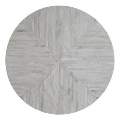 Pre-owned Art Hide Stunning, Classic Customizable La Quinta Grey Area Cowhide Floor Rug Small In Gray