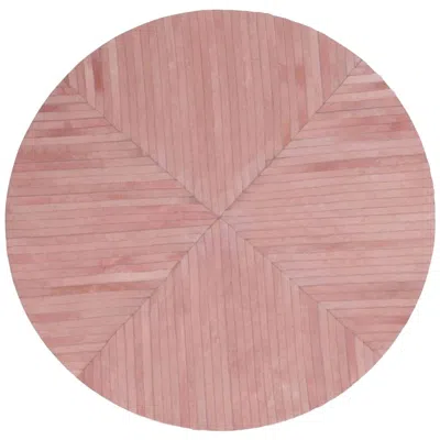 Pre-owned Art Hide Stunning Classic Customizable La Quinta Pink Area Cowhide Floor Rug Small