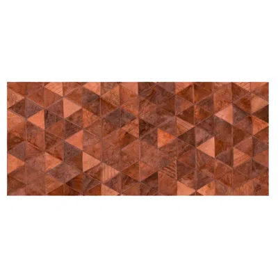 Pre-owned Art Hide Terracotta Customizable Trilogia Cowhide Runner Large In Brown