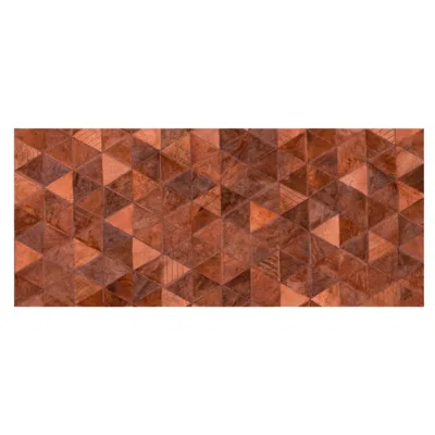 Pre-owned Art Hide Terracotta Customizable Trilogia Cowhide Runner Small In Brown