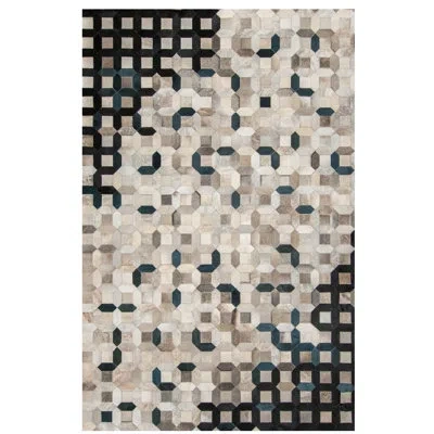 Art Hide Trellis Area Rug - Black In Black;gray