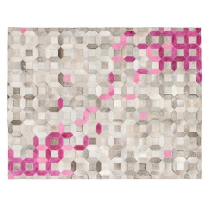 Art Hide Trellis Area Rug - Pink In Pink;gray