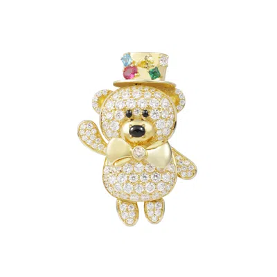 Artē Madrid Women's Circus Bear Brooch In Multi
